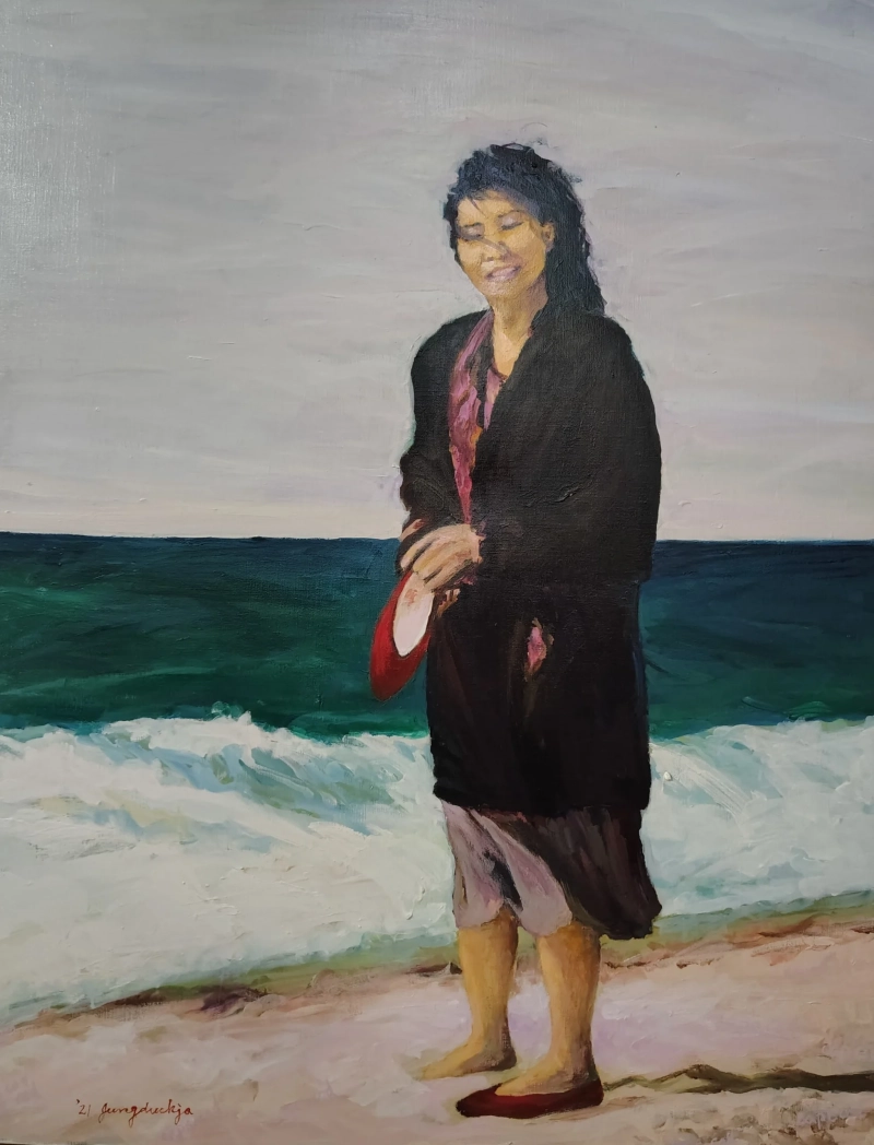 Sabina at "Cape Cod" beach