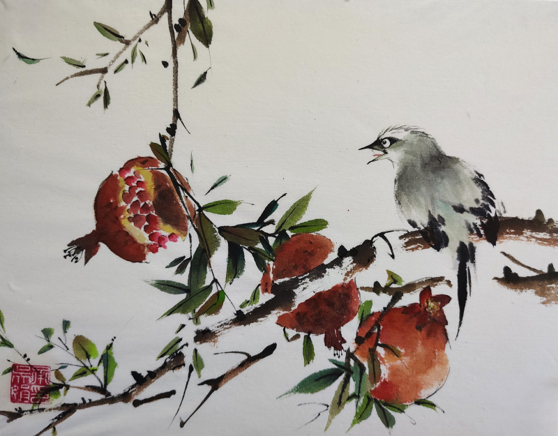 Asian Brush Painting (Ink Wash Painting)