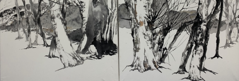 Winter Trees Set 1 and 2